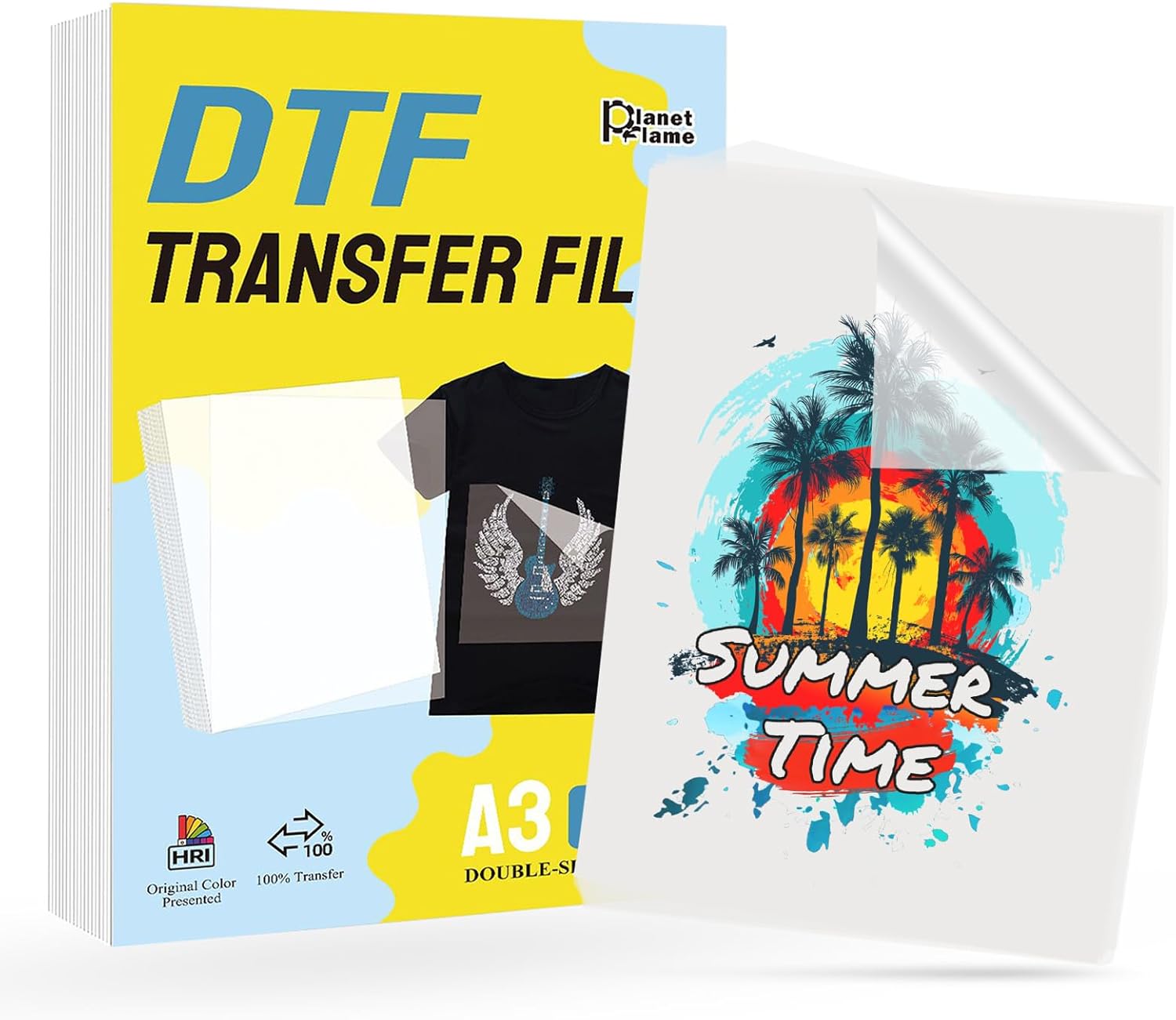 PlanetFlame DTF transfer film A3, 50 sheets